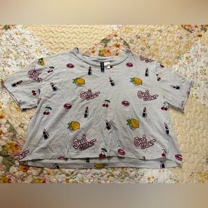 H&M Divided White Tee with Cherry Print